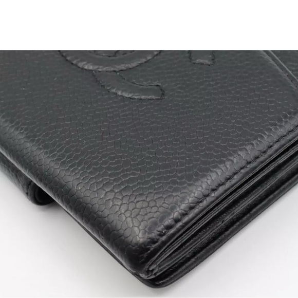 Authentic Chanel Caviar Skin Foldable Wallet - Picture 12 of 15